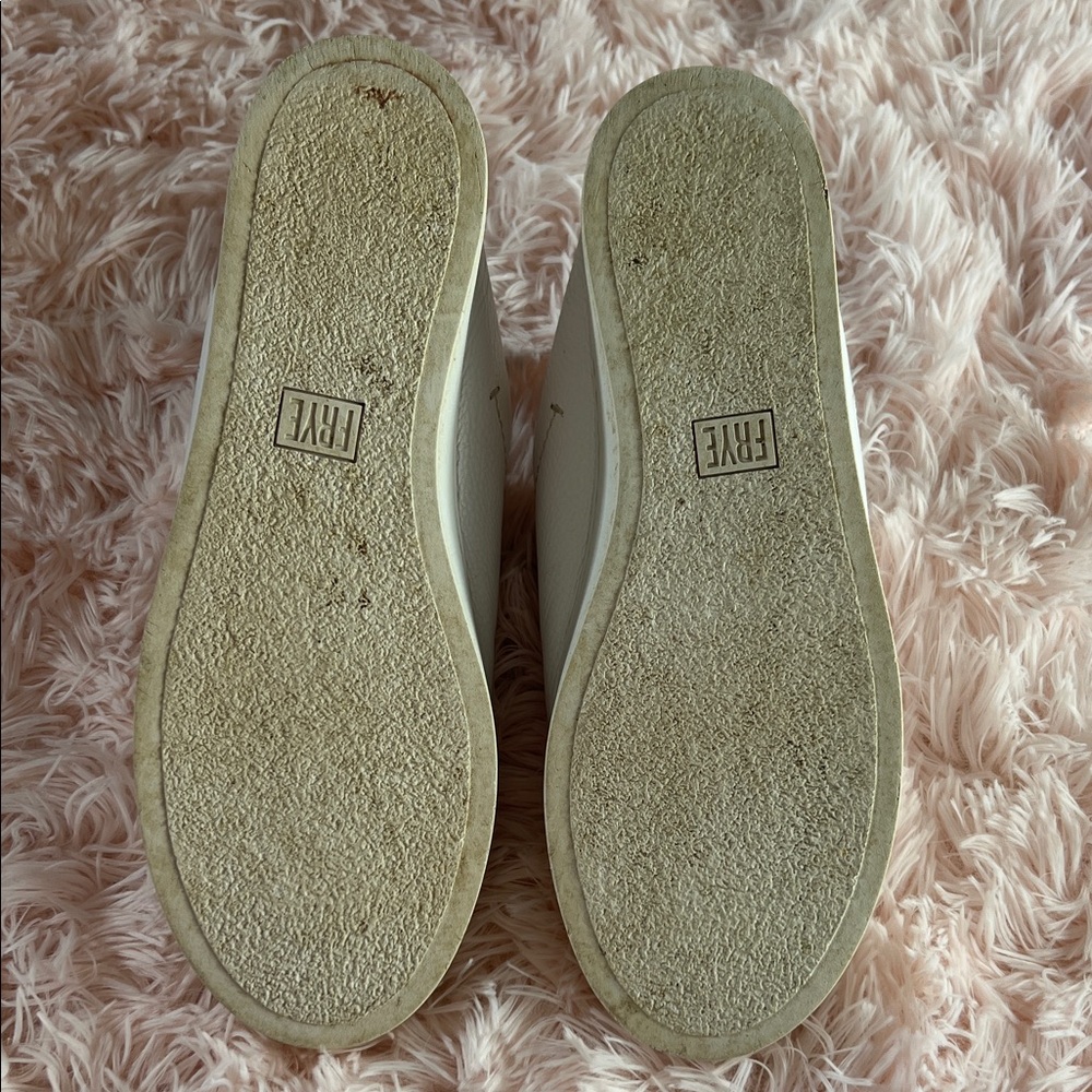 Frye Lena Zipper Mule White Leather - Picture 4 of 4
